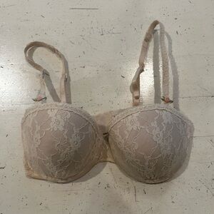 Nude bra with lace detail 34C
